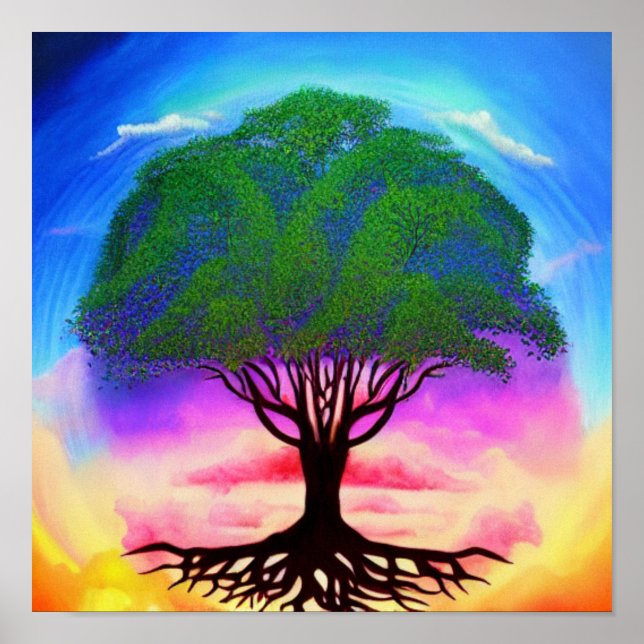 Póster Poster de árbol de resonancia de vida (Frente)