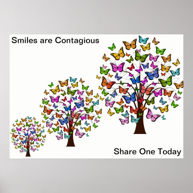 Póster Poster de árbol feliz (Frente)