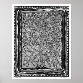 Póster Poster de árbol inclinado