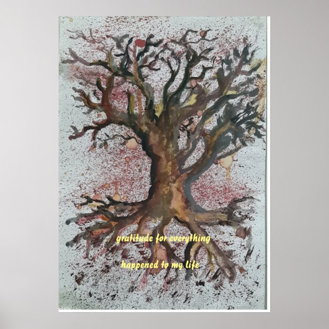 Póster poster de árbol seco (Frente)