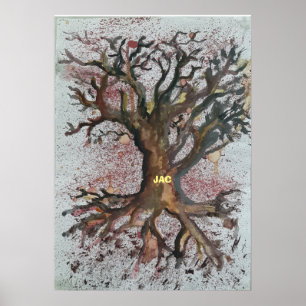 Póster poster de árbol seco