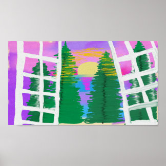 Póster Poster de árboles