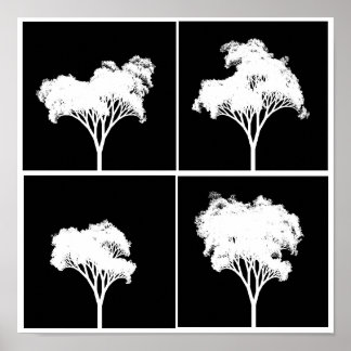 Póster Poster de árboles recurrentes