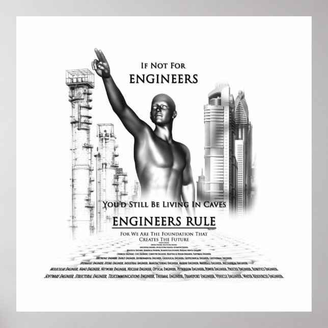 Póster Poster de archivos de reglas de ingenieros (Frente)