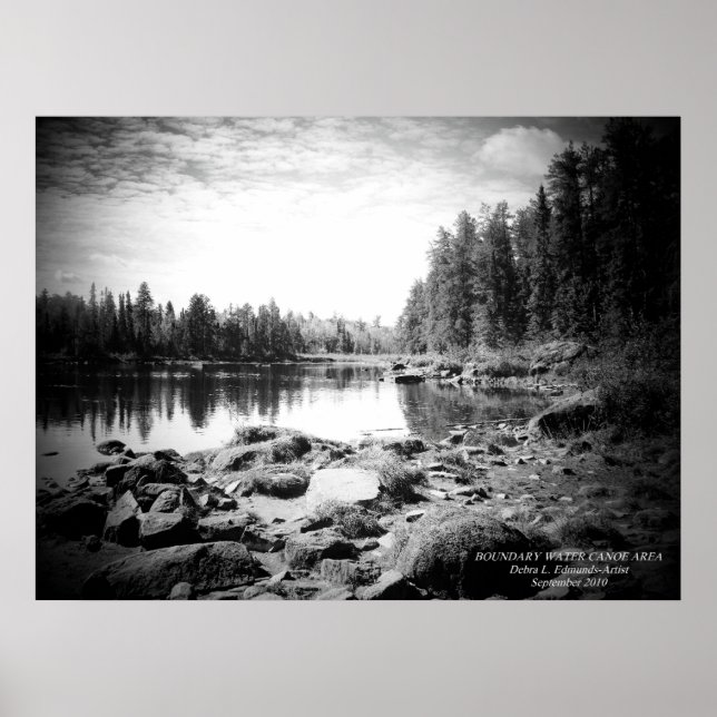 Póster Poster de área de canoa de agua fronteriza (Frente)