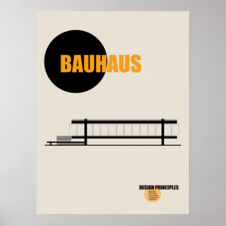 Póster Poster de arquitectura de Bauhaus