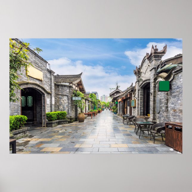 Póster Poster de arquitectura oriental (Frente)