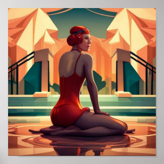 Póster poster de art deco