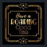 Póster Poster de Art Deco "Vamos Fiesta como Gatsby"<br><div class="desc">Poster Art Deco "Let's Fiesta Like Gatsby" - Gran Gatsby Inspirado</div>