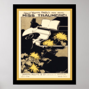 Póster Poster de Art Nouveau de Miss Traumerei 1895