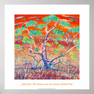 Póster Poster de Arte: Árbol de mallas Sunset de Banrock