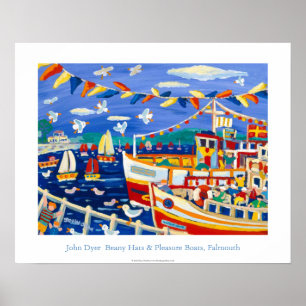 Póster Poster de Arte: Beany Gorras y barcos de placer, F