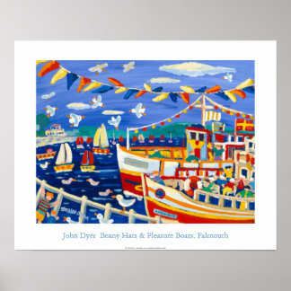 Póster Poster de Arte: Beany Gorras y barcos de placer, F