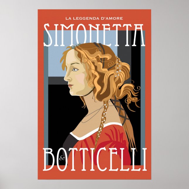 Póster Poster de arte: Botticelli Simonetta Vespuci: 16x2 (Frente)
