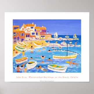 Póster Poster de Arte: Edificios encalados, Calella, Espa