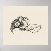POSTER de ARTE: EGON SCHIELE : CHICA 1918