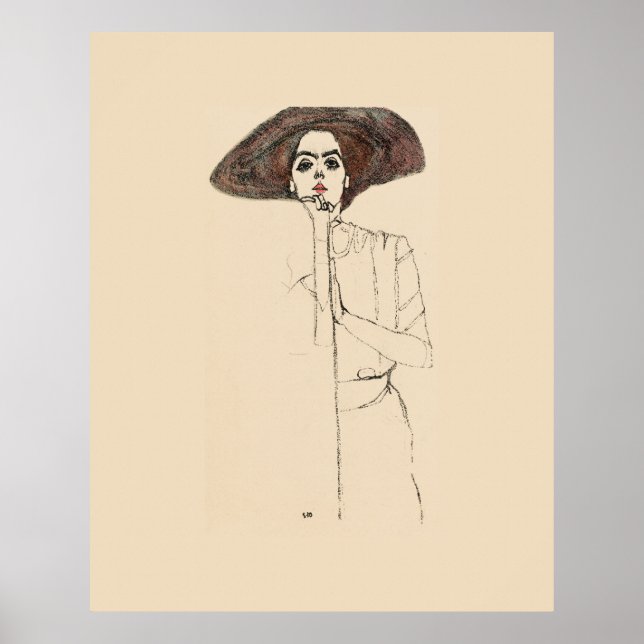 PÓSTER POSTER DE ARTE: EGON SCHIELE: RETRATO DE LA MUJER  (Frente)