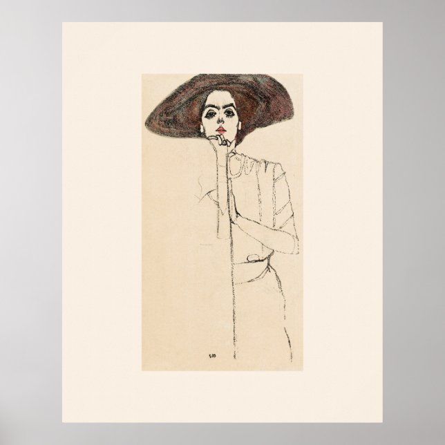 PÓSTER POSTER DE ARTE: EGON SCHIELE: RETRATO DE LA MUJER  (Frente)