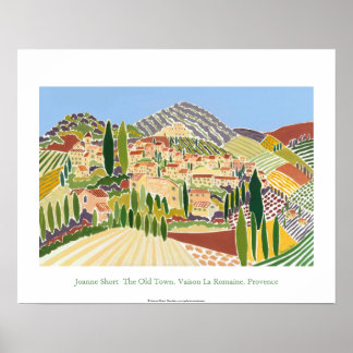 Póster Poster de Arte: El casco antiguo, Vaison, Provenza