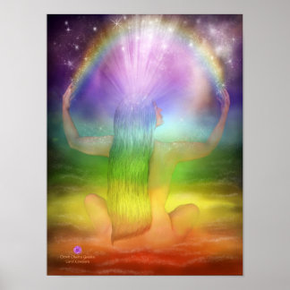 Póster Poster de arte/imprenta de la diosa chakra de la c