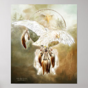 Póster Poster de arte/impresión de sueños de águila blanc