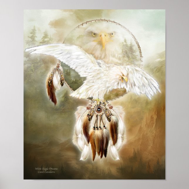 Póster Poster de arte/impresión de sueños de águila blanc (Frente)