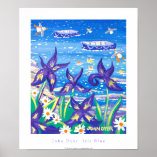 Póster Poster de arte: Iris Blue