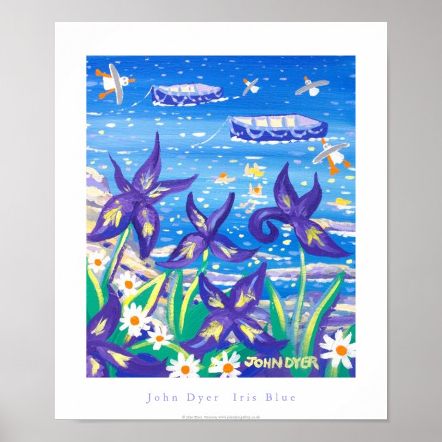 Póster Poster de arte: Iris Blue (Frente)