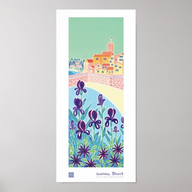 Póster Poster de arte: Iris morado, Antibes, Costa Azul (Frente)