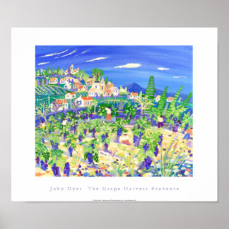 Póster Poster de arte: La cosecha de uva, Provenza, Rastt