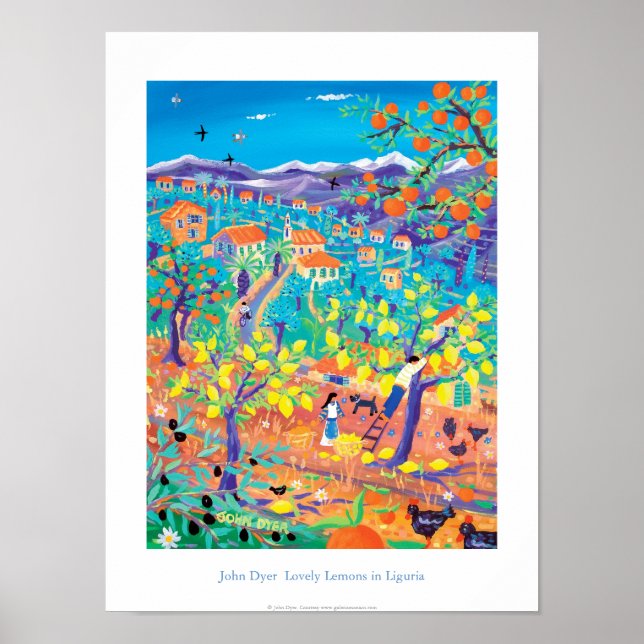 Póster Poster de Arte: Lemones encantadores en Liguria, I (Frente)