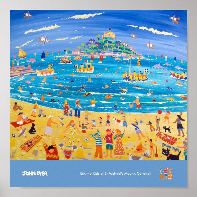 Póster Poster de Arte: Niños esquimales en el Monte de Sa (Frente)