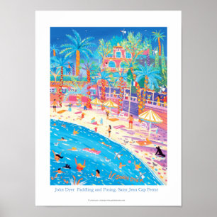 Póster Poster de Arte: Paddling & Posing, Cap Ferrat, Fra