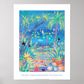 Póster Poster de Arte: Paraíso Jardín Tropical, Costa Azu