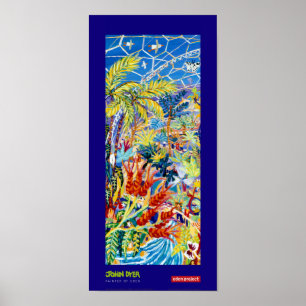 Póster Poster de arte: pintor azul del Edén