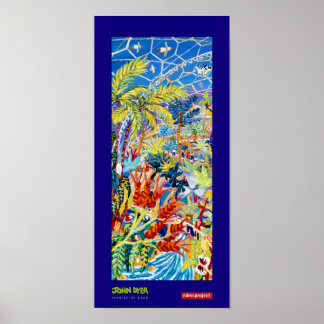 Póster Poster de arte: pintor azul del Edén