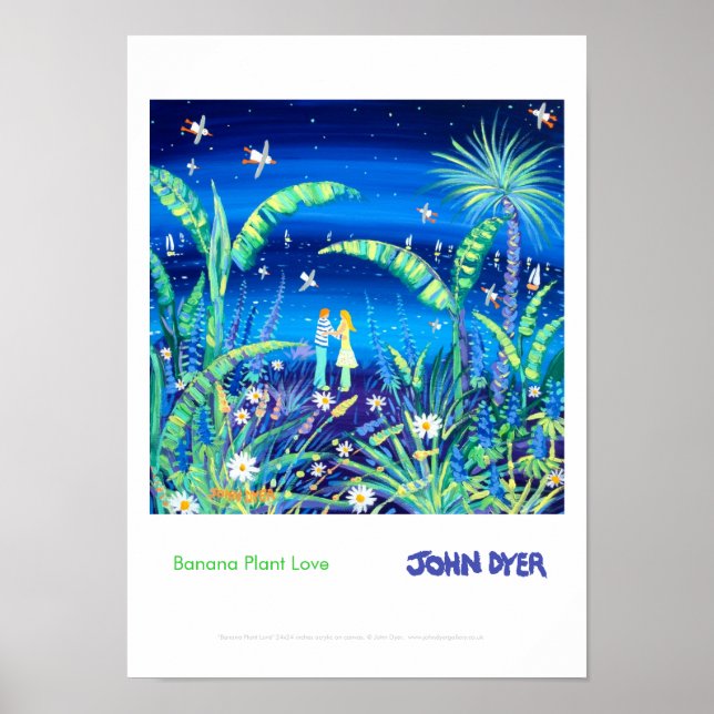 Póster Poster de arte: Plantas bananeras amadas por John  (Frente)