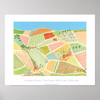 Póster Poster de Arte: Provence Hillside, Rasteau, Franci