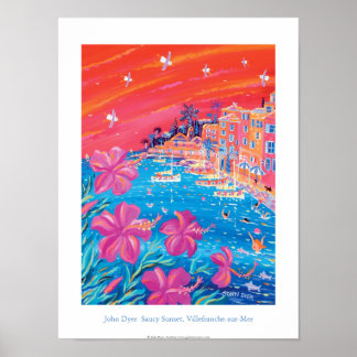 Póster Poster de Arte: Saucy Sunset, Villefranche-sur-Mer