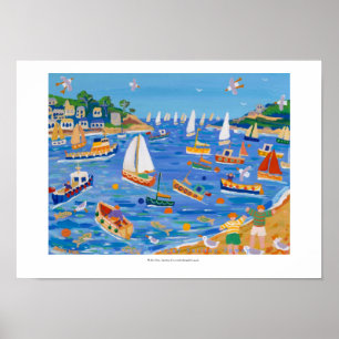 Póster Poster de Arte: Sunday Sailing Fowey de John Dyer