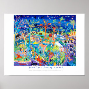 Póster Poster de arte: Zooing Alrededor. Zoológico de New