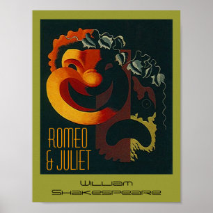 Póster Poster de Artes Teatrales Romeo & Juliet Shakespea
