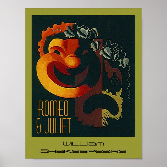 Póster Poster de Artes Teatrales Romeo & Juliet Shakespea (Frente)