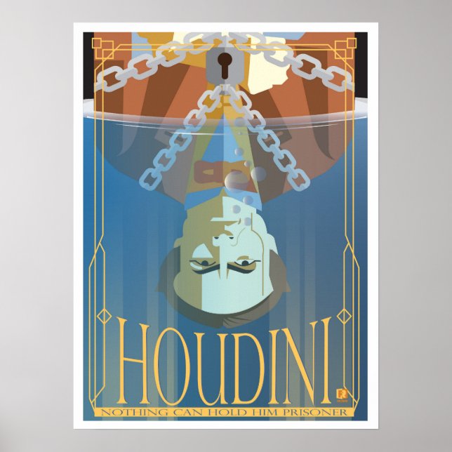 Póster Poster de Artista de Escape Maestro Houdini (Frente)
