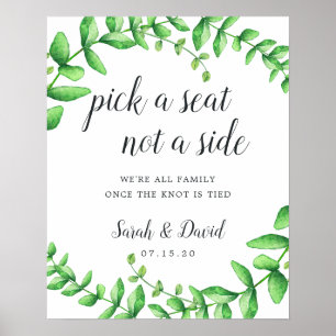Póster Poster de asiento de Boda de coloración de color d