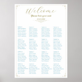 Póster Poster de asientos de Boda victoriano