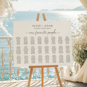 Póster Poster De Asientos De Mesa Quinn Moderno Mínimo 24