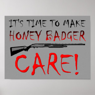 Póster Poster de asistencia para el uso de Honey Badger