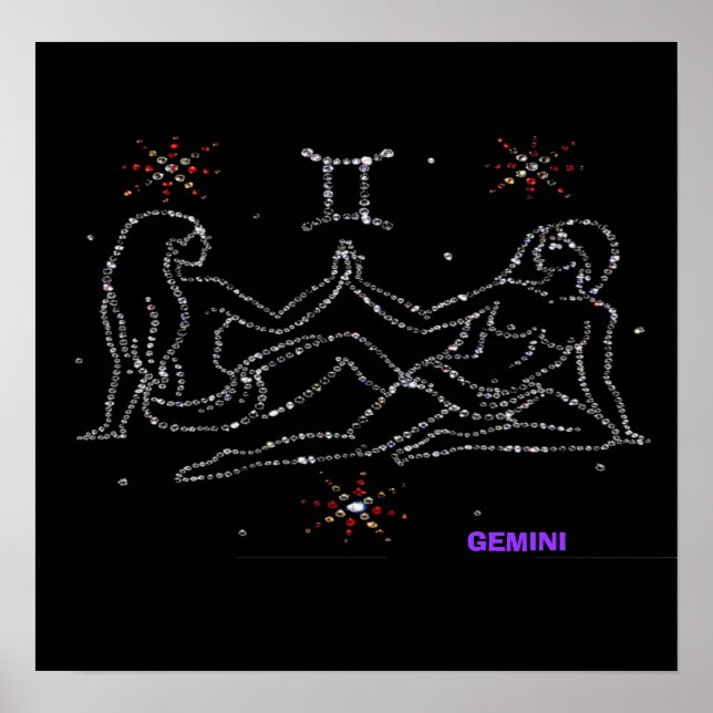 Póster Poster de Astrología de Gemini (Frente)
