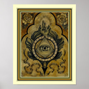 Póster Poster de Astrología Vintage 11 x 14